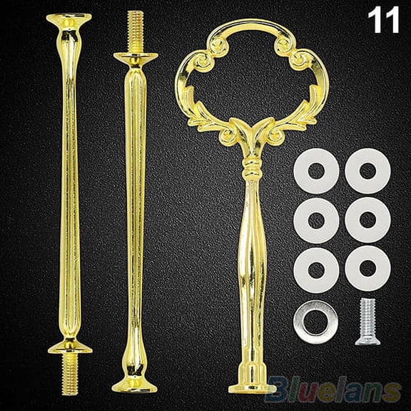 3-Tier Cake Stand Hardware Handle Fitting Rod Set for Wedding Cake Plates Bradem