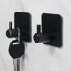 thumbnail image 3 of Black Adhesive Hooks 6 Pack, Heavy Duty Wall Hooks Aluminum Hooks For Hanging Coats, Hats, Towels, Robes, Keys, Clothes, Towel Hooks Wall Mount Rack F, 3 of 4