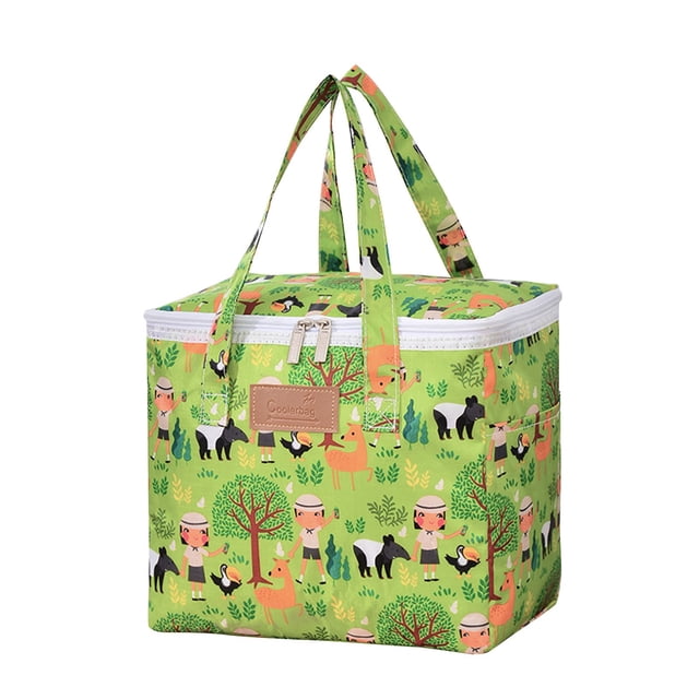 MOQIN Sac à Lunch pour Femmes Hommes, Sacs à Lunch Réutilisables, Sac à Lunch Isolant Thermique Camping Extérieur Pique-Nique Sac de Rangement Alimentaire Insert Doublure