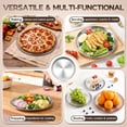 thumbnail image 2 of Walchoice 12 Inch Pizza Pan Set of 2, Stainless Steel Pizza Pan Tray, Reusable Metal Round Pizza Plate for Baking Serving Roasting, Healthy & Heavy-duty, Easy to Clean & Release, 2 of 7