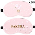 thumbnail image 2 of Bangcool 2PCS Sleeping Mask Cartoon Pig Flower Eye Shade with Ice Pack for Home Travel, 2 of 10