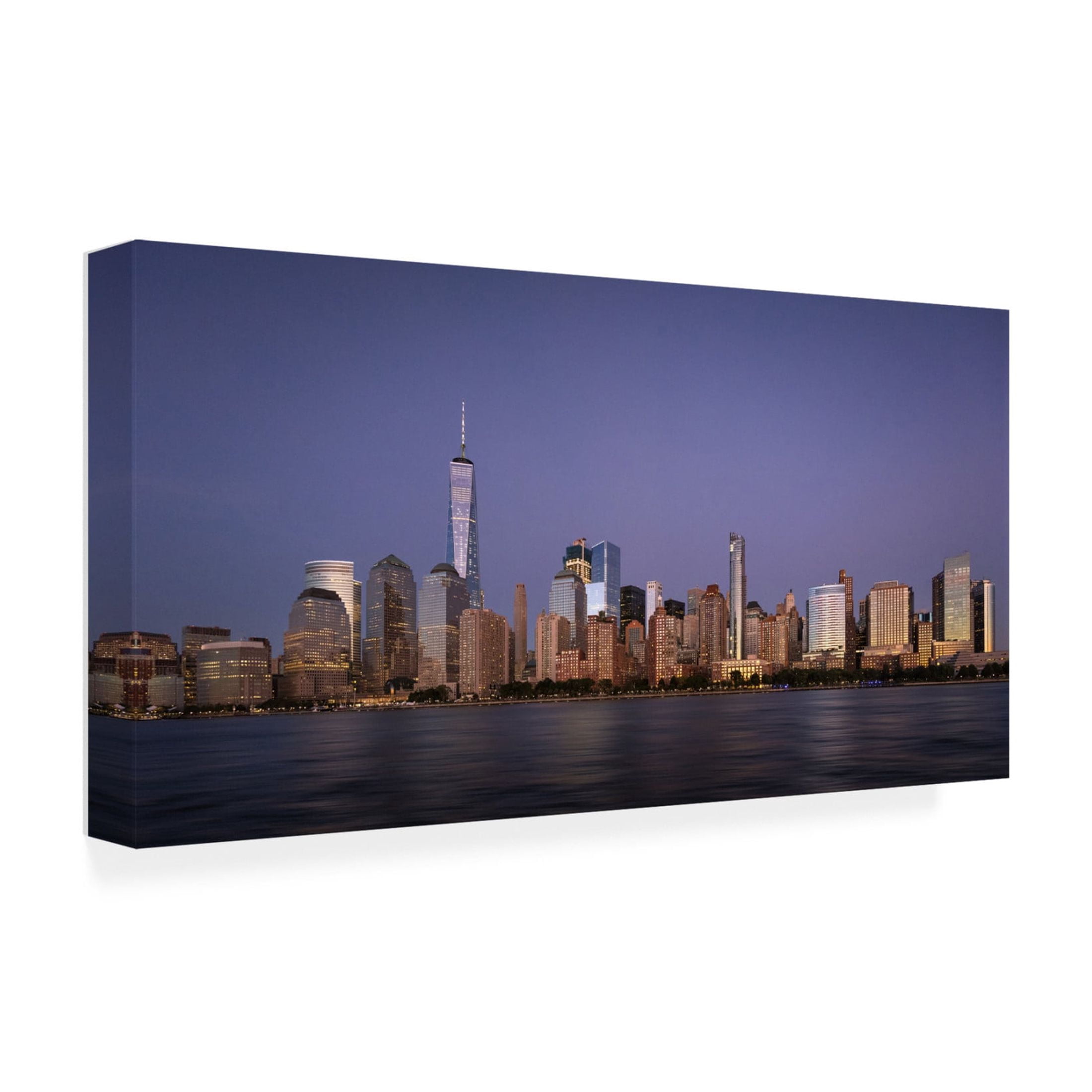Canvas Wall Art - fegari 'M A N H A T T A N' Wall Art for Living Room, Bedroom, or Office Décor by Trademark Fine Art - 24 x 12 Inches