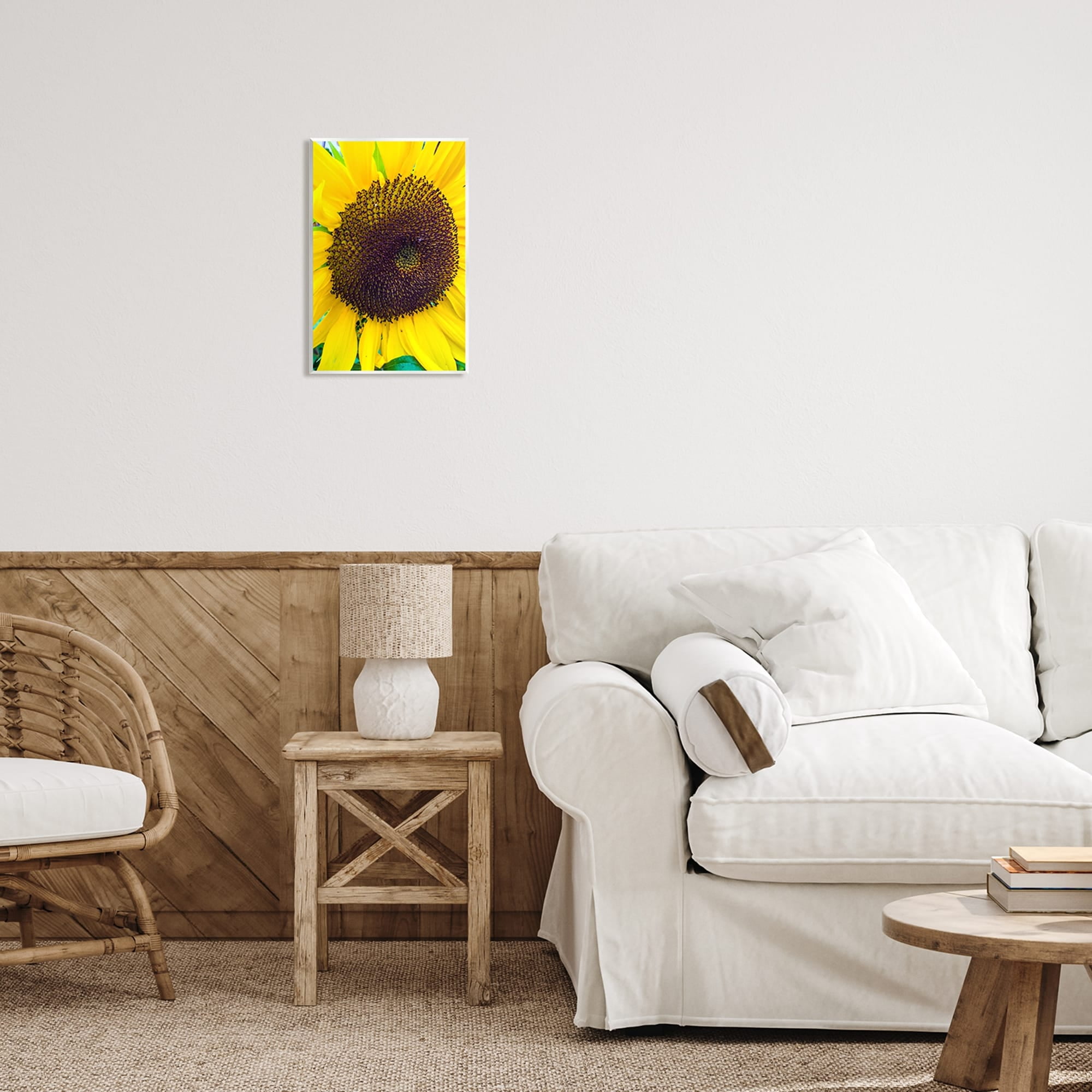 Stupell Industries Close Up Yellow Sunflower Florets Botanical Nature Photograph Unframed Art Print Wall Art, Design by Heidi Bannon