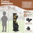 thumbnail image 4 of HOMEDIARY Modern 36" Tall Outdoor Water Fountain, Large 6-Tier Cascading Bowls Waterfall Fountain with LED Lights, Stone Texture Floor-Standing Resin Water Feature for Deck, Patio, Backyard & Indoor, 4 of 7