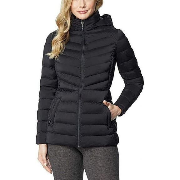 32 Degrees Ladies' Power Stretch Hooded Jacket Size: XL, Color: Black