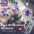 thumbnail image 6 of Beautlace Rose Love Neckalce,925 Sterling Silver Birthstone Pendant Necklace Jewelry Birthday Christmas Mother's Day Gifts for Women Mom, 6 of 12