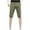 Mens Shorts Army Green, variant on XS-5X Plus Size Cargo Shorts for Men with Pockets Big & Tall Drawstring Elastic Waist Straight Leg Relaxed Solid Color Work Short