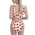 thumbnail image 3 of Balery Strawberries Women Bikini Swimsuit Tankini Set 2 Piece Bathing Suit Scoop Neck Swimsuit-XX-Large, 3 of 8