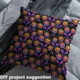 thumbnail image 2 of Feelyou Teens Horror Pumpkin Fabric by the Yard 10 Yards, Halloween Purple Bat Print Room Decor Fabric by the Yard, Cartoon Theme Fabric for Sewing, Ultra Soft Home Decor, 2 of 6