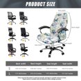 thumbnail image 7 of POLERO Watercolor Butterfly Elastic Cloth Office Rolling Chair Cover with Breathable, Stretch Soft One Piece Office Chair Cover for Workspace Home Office, 7 of 7
