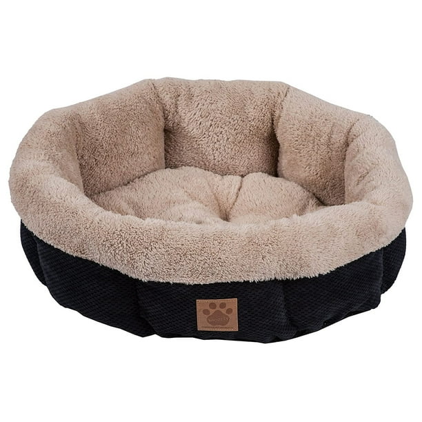 Precision Pet Products 7075995 21 in. Snoozzy Mod Chic Rond Shearling&44; Noir