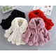 thumbnail image 3 of Suéter de lana de otoño e invierno para niñas, ropa para niños, abrigo de algodón grueso con cuello de piel sintética grande y moda, 3 of 6