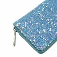 thumbnail image 3 of Cartera de gran capacidad con bloqueo RFID para mujer, organizador de múltiples tarjetas, cartera plegable para mujer con bolsillo con cremallera, 3 of 5
