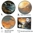 thumbnail image 3 of Designart "Serene Mountain Sunset" Landscape Mountains Floater Framed Canvas Prints, 3 of 5