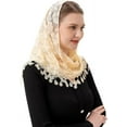 thumbnail image 6 of Mass Veil Triangle Mantilla Cathedral Head Covering Chapel Veil Lace Shawl Latin Scarf, 6 of 8