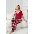 thumbnail image 6 of MINTREUS Womens Pajamas Sets 2 Piece Short Sleeve Lounge Set Printed Loose Pants Pj Sets, S-2XL, 6 of 7
