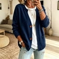 thumbnail image 5 of cocolona Womens Sweater Cardigan Long Sleeve Crew Neck Fall Sweater Open Front Casual Loose Cardigan Tops, 5 of 5