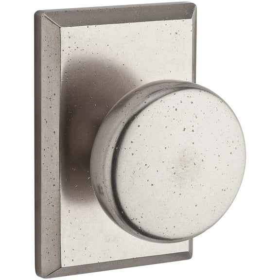 Baldwin Reserve HDRUSRSR492 Half Dummy Rustic Knob and Rustic Square Rose White Bronze Finish