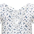 thumbnail image 3 of ONLY Camiseta para mujer - ONLBERA BACK LACE UP TO, cuello redondo, viscosa Blanco/Azul S (Small), 3 of 3