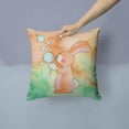 thumbnail image 2 of Carolines Treasures BB7349PW1414 Rabbit and Bubbles Watercolor Fabric Decorative Pillow 14Hx14W multicolor, 2 of 4