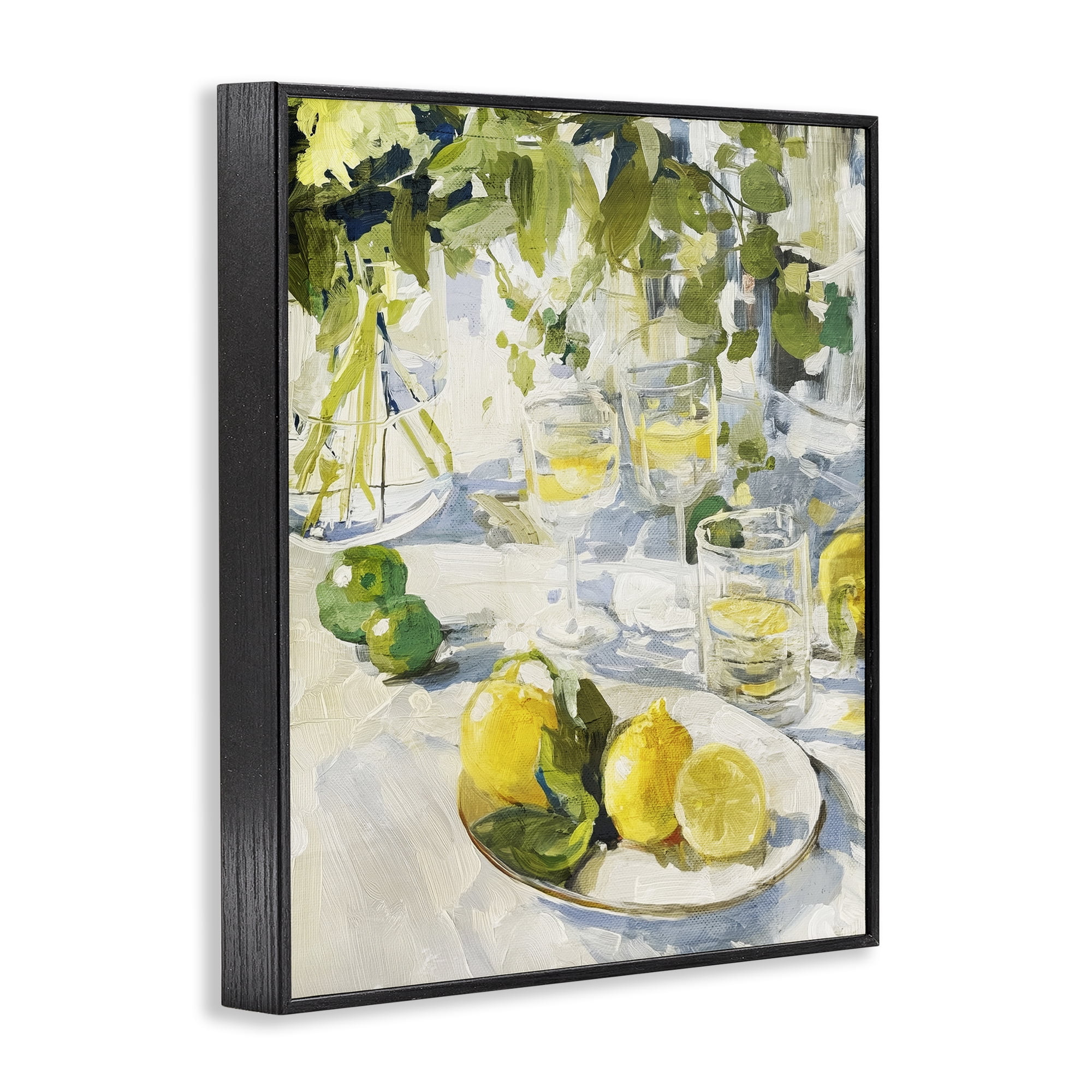 Stupell Industries Meringue Lemons Table Spread Black Framed Giclee Art, design by Annabelle Hall