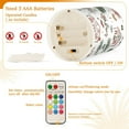 thumbnail image 5 of Yayeee Flameless Candles with Remote Flickering Battery Operated Multi Color Changing, White Nordic Christmas House, 5 of 7