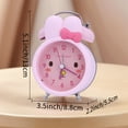 thumbnail image 3 of REGALWOVEN Bunny Design Mechanical Alarm Clock, Loud Alarms, Non-Tick, Cute Expression Pattern for Teens Yellow 3.5"L x 2.2"W x 5.1"H, 3 of 5