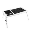 High Quality Folding Adujustable Plastic l aptop Desk l aptop Table Tray Desk for bed with Cooling Fan