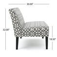 thumbnail image 5 of GDF Studio Gravina Contemporary Fabric Loveseat, Geometric Gray and Matte Black, 5 of 6