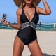 thumbnail image 3 of Traje de baño de una pieza para mujer, conjunto de bikini para mujer, traje de baño cómodo de tirantes de color liso para mujer, traje de baño de nailon para mujer, 3 of 8