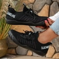 thumbnail image 4 of Dakaela Barefoot Shoes Women Casual Slip on Walking Sneakers Wide Toe Box Lightweight Hiking Minimalist Running Shoes (Black,6), 4 of 8