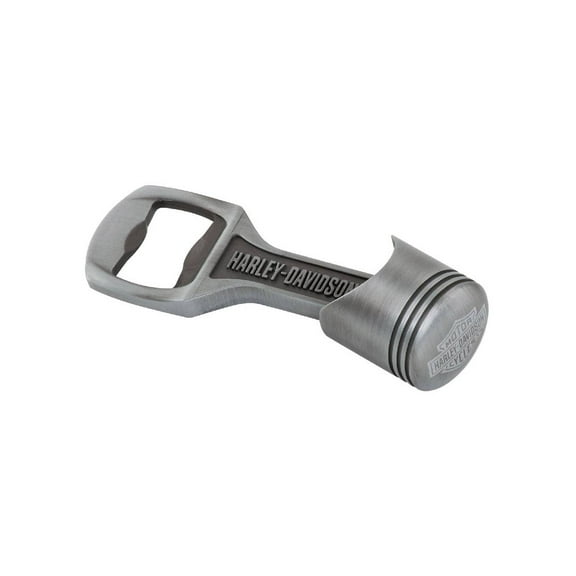 Harley-Davidson Engraved H-D Piston Bottle Opener, Pewter Finish HDL-18573, Harley Davidson
