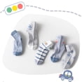 thumbnail image 2 of Summer Toddler Baby Socks - Thin Breathable Mesh Mid-Calf Short Ankle Socks, Combed Cotton Boys Girls Socks 5-Pair Packs, 2 of 8
