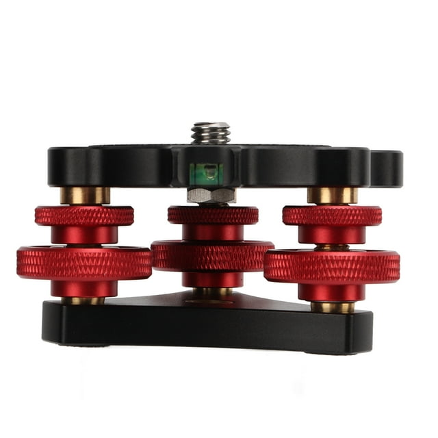 Triple Wheel Leveler Bubble Level, -64 Leveling Base Corrosion Resistance Multi Directional Aluminum Alloy Anodic Oxidation For Ball Head For SLR Camera
