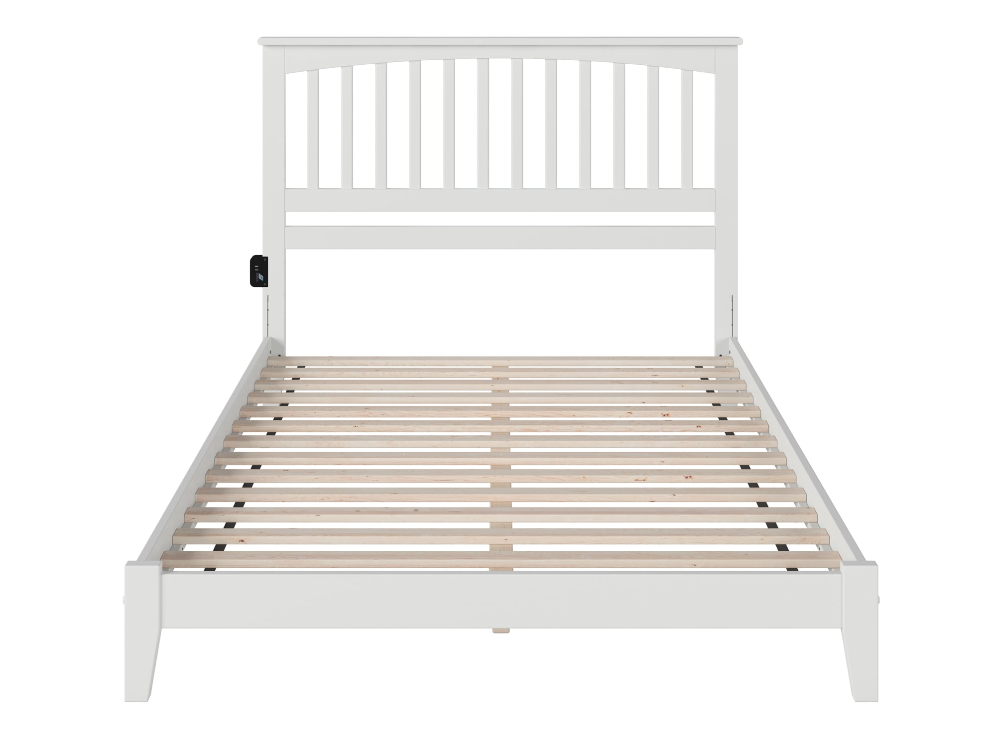 AFI Mission Queen Low Profile Wood Platform Bed, White
