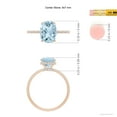 thumbnail image 5 of ANGARA Natural Cushion Cut 1.85 ct Aquamarine Engagement Ring with Diamonds in 14K Rose Gold for Women (Size-9x7mm) | March Birthstone, Anniversary, Jewelry Gift for Women | Natural Aquamarine Ring, 5 of 9