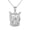 White, variant on Boxer Dog Head Pendant Necklace in Solid Gold(10K Yellow Gold, Pendant)