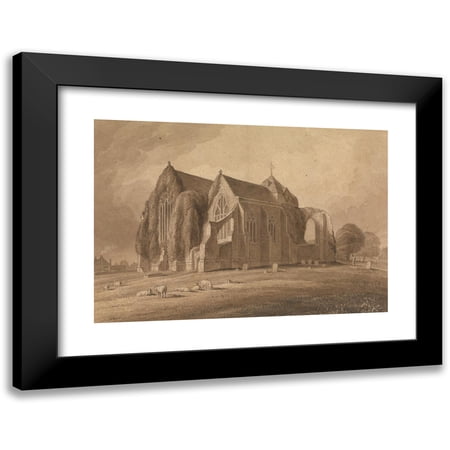 Henry Morton 14x11 Black Modern Framed Museum Art Print Titled - St. Thomas’ Church, Winchelsea