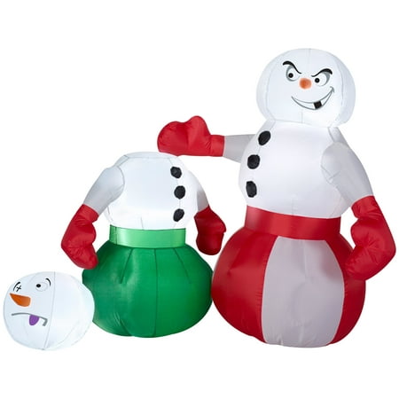 4 Airblown Snowmen Boxing  Christmas Inflatable Walmart  com