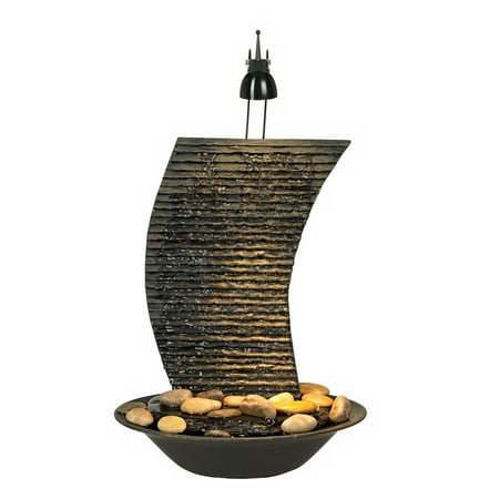 John Timberland Water Ripple 17 1/4" High Lighted Table Fountain