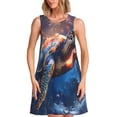 thumbnail image 1 of Balery Night Sky Turtle Vestidos de verano para mujer con estampado: vestido holgado sin mangas, vestido playero informal y cómodo para días calurosos., 1 of 7