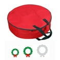 thumbnail image 1 of Christmas Wreath Storage Bag with Durable Handles Dual Zipper Card Slot  Storage Container, 1 of 8