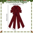 thumbnail image 3 of Wine Red Handmade Decorative Wreath Bow, Polyester Ice Silk Ribbon Bow for Wedding, Front Door, Christmas Tree, Garland, Anniversary, Gift Wrapping and Elegant Party Decor, 3 of 6