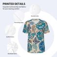 thumbnail image 4 of Balery Vintage Floral Butterflies Baseball Jersey for Men Casual Button Down Shirts Short Sleeve Active Team Sports Uniform-Medium, 4 of 9