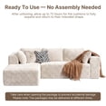 thumbnail image 6 of Asofer Oversized Modular Sectional Sofa, L Shaped Cloud Sleeper Couches for Living Room, No Assembly Required, Left Facing Chaise, Beige, 6 of 8