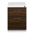 thumbnail image 3 of Hirsh 20" Deep Mobile Pedestal File Cabinet 2 Drawer Box-File with Laminate Drawer Fronts & Seat Cushion, White/Walnut, 3 of 6
