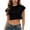 C-Black510, variant on DHFJKG Crop Tops For Women T Shirt Short Sleeve Crew Neck Sexy Slim Fit Basic Tee Summer Going Out Casual Clothes Comfy Top