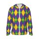 thumbnail image 1 of Fotbe Mardi Gras Chaqueta con Protección Solar UPF 50+ para Hombre y Mujer, Camisa con Capucha y Bolsillos-Medium, 1 of 7