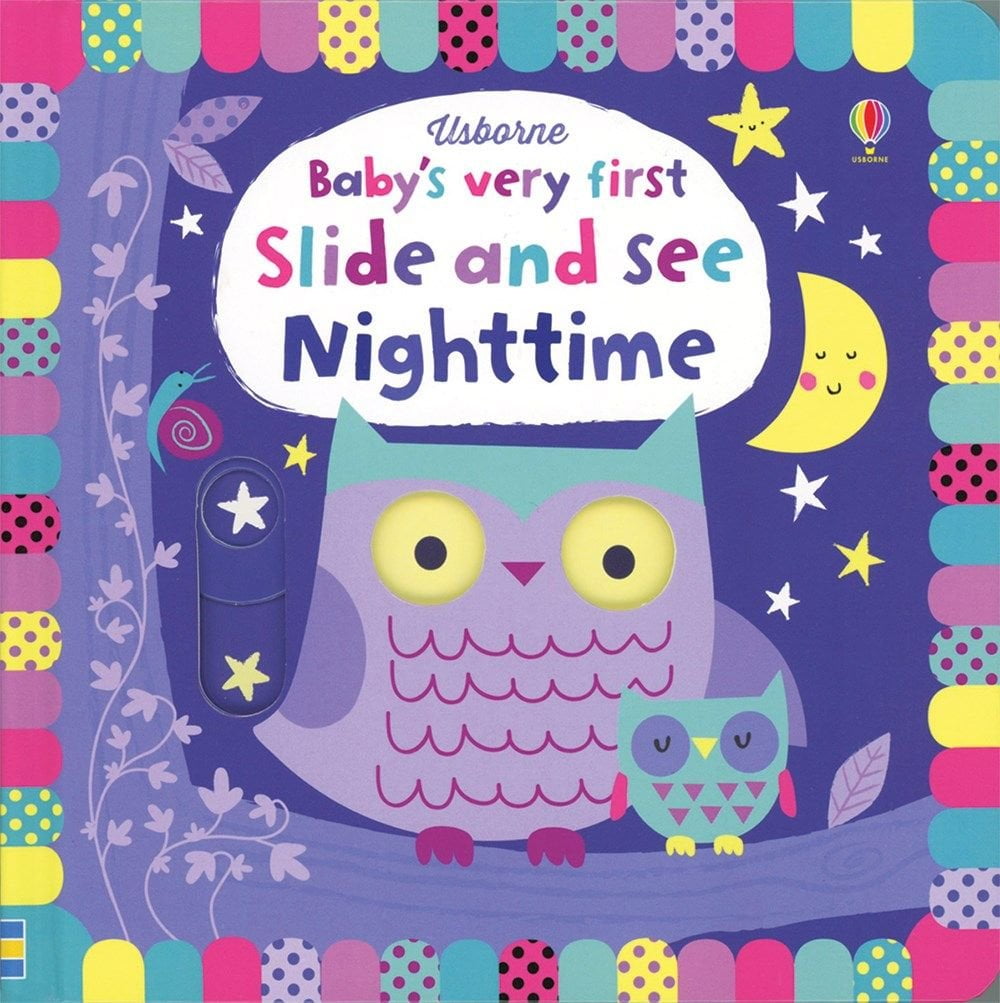 Usborne Baby's Very First Slide And See  Set :  Slide And See Unicorns; Slide And See Dinosaurs; Slide And See Nighttime (Board Book Collection)