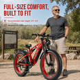 thumbnail image 2 of EOEOTWO 26"x4.0 Fat Tire Electric Bike for Adults, 750W Motor 48V 17.5Ah Battery, Full Suspension Mountain Ebike, 28 MPH Fast E-Bike 60 miles Pedal Assist, UL 2849 Certified, 2 of 10